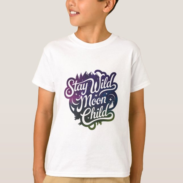 Camiseta Quédate con el niño de la luna salvaje (Anverso)