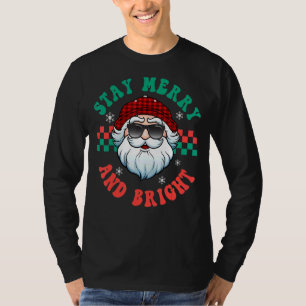 Camiseta Quédate Con Los Navidades Brillantes Santa Claus G