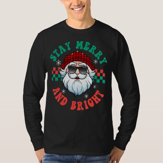 Camiseta Quédate Con Los Navidades Brillantes Santa Claus G (Anverso)