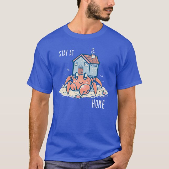Camiseta Quédate en casa en Hermit (Anverso)