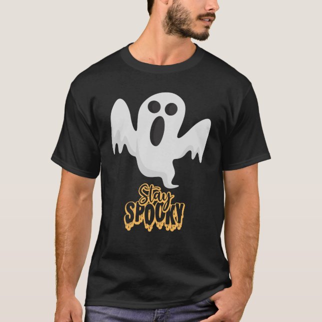 Camiseta Quédate espeluznante Halloween (Anverso)