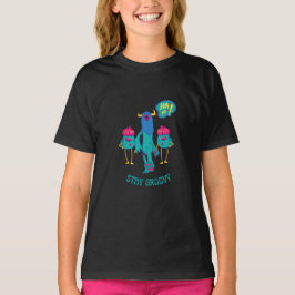 Camiseta quédate groovy por todas partes, niños graciosos e
