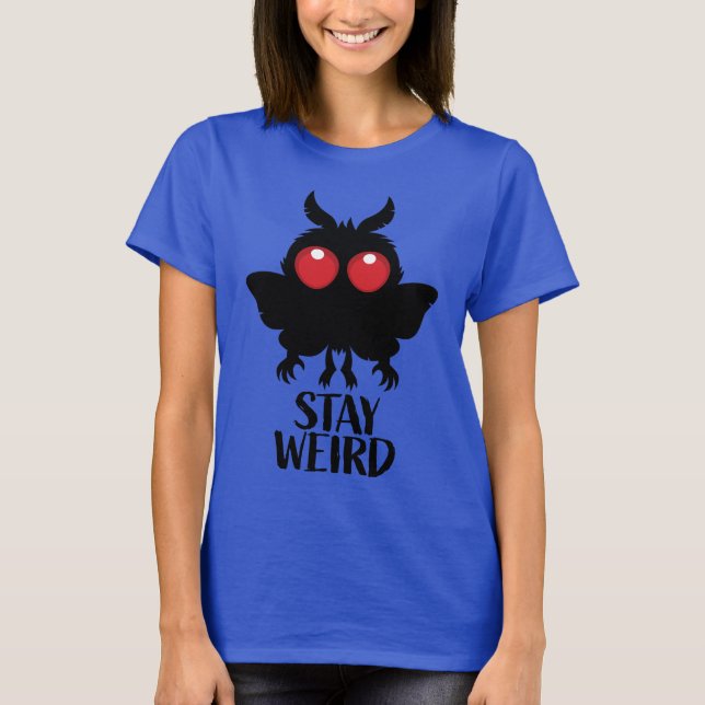 Camiseta Quédate raro, espeluznante, adorable Mothman Crípt (Anverso)