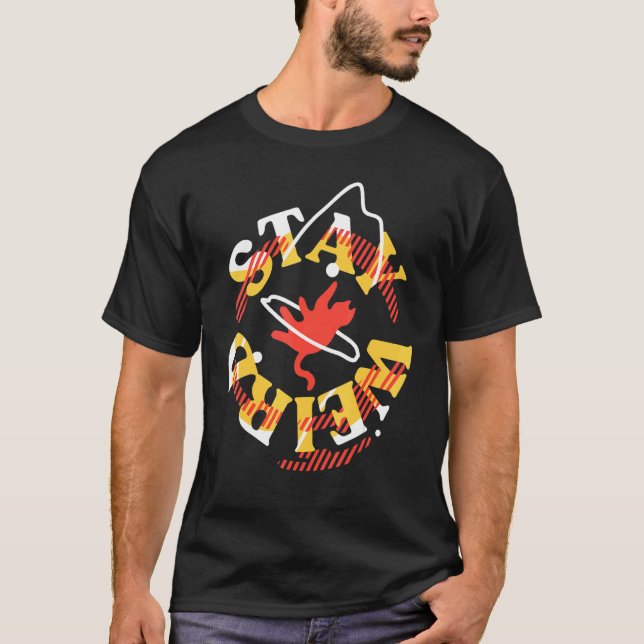 Camiseta Quédate raro  Gato (Anverso)