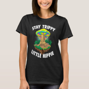 Camiseta Quédate Trippy Pequeño Hippie  Hongos Psilocibinos