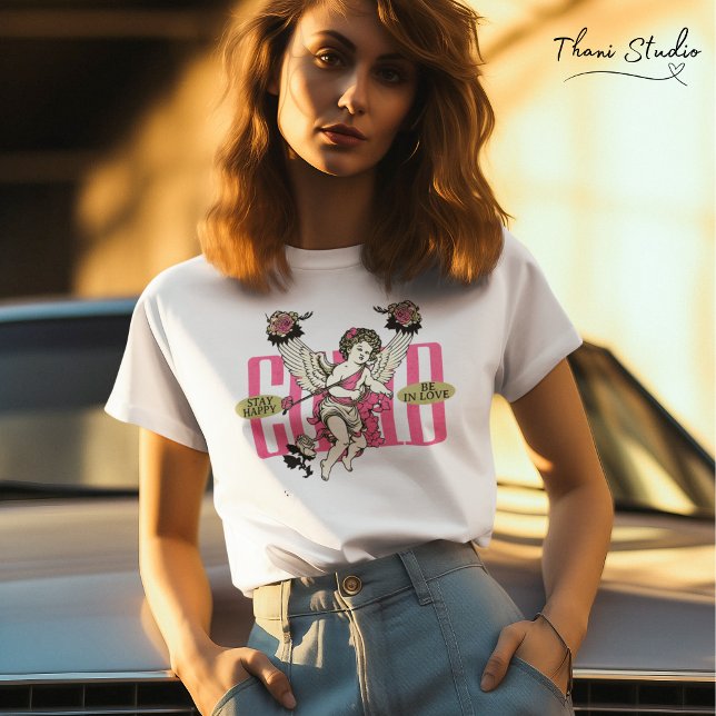 Camiseta Quédense felices sean enamorados Cupido Valentine  (Subido por el creador)