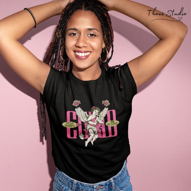 Camiseta Quédense felices sean enamorados Cupido Valentine  (Subido por el creador)