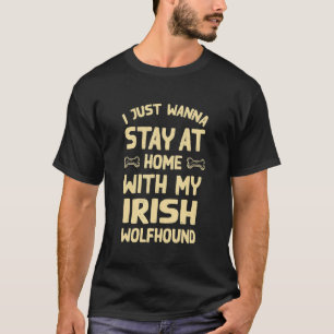 Camiseta Quédese en casa con mi humor gigante de perro Schn