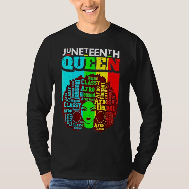 Camiseta Queen Afro Melanin Black Chica Magic (Anverso)