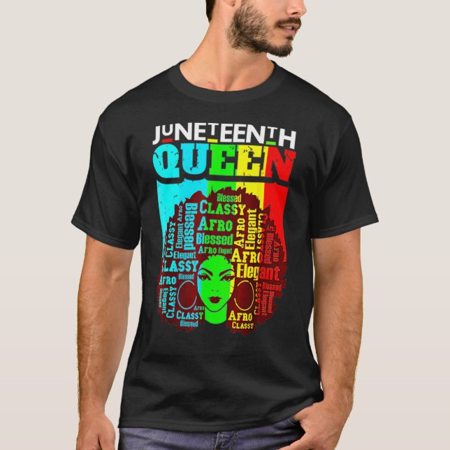 Camiseta Queen Afro Melanin Black Chica Magic (Anverso)