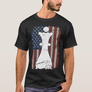 Camiseta Queen Chess Piece Estados Unidos Bandera Chicas Da