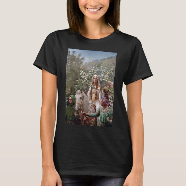 Camiseta Queen Guinevere's Maying (by John Collier) (Anverso)