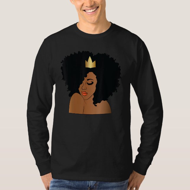 Camiseta Queen Melanin Black History Month African American (Anverso)
