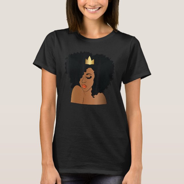Camiseta Queen Melanin Black History Month African American (Anverso)