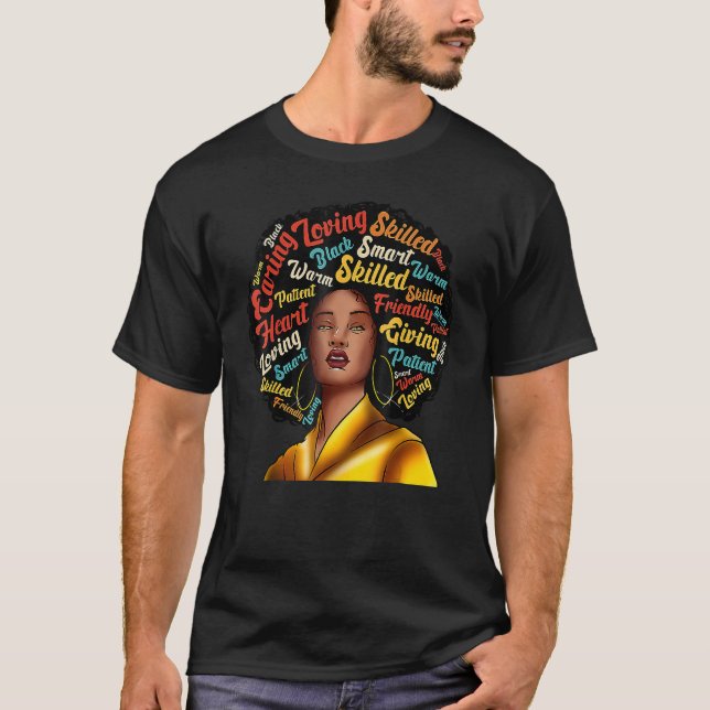 Camiseta Queen Melanin Black History Month Afro African Pri (Anverso)
