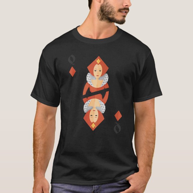 Camiseta Queen Of Diamonds Decks Of Cards Halloween Group C (Anverso)