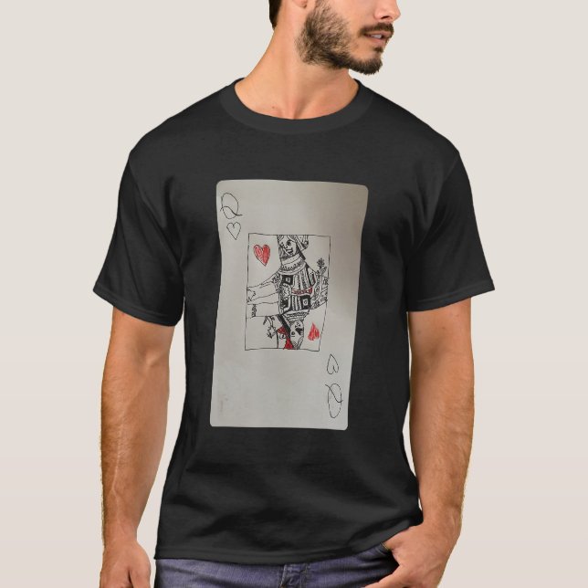 Camiseta Queen of Hearts Hand drawn Playing Card Xavi Origi (Anverso)