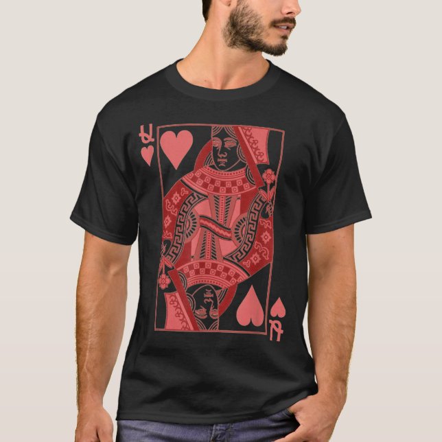 Camiseta Queen Of Hearts Valentines Day Cool V-day Couple M (Anverso)