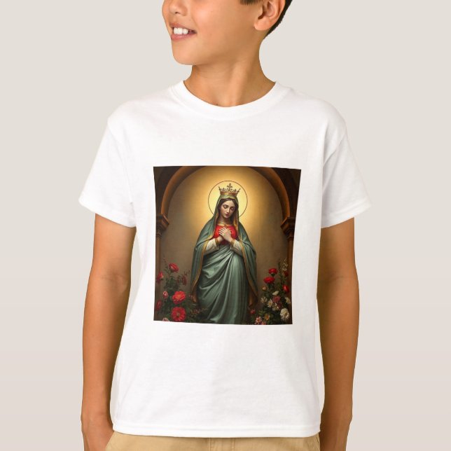 Camiseta Queen of Heaven Catholic Kid's Tee Shirt (Anverso)