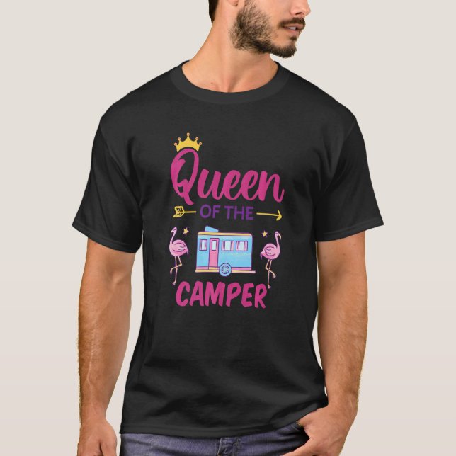 Camiseta Queen Of The Camper Camping Vacation Summer Trip R (Anverso)