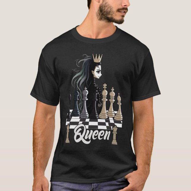 Camiseta Queen of the Chessboard Rule in Style  Female Ches (Anverso)