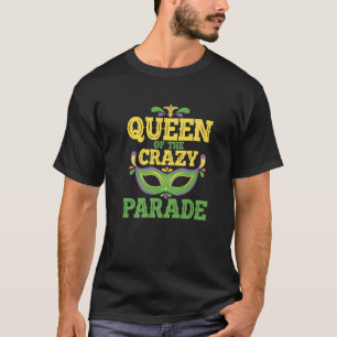 Camiseta Queen Of The Crazy Parade Beads Bling Joker Jester