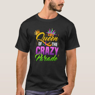 Camiseta Queen Of The Crazy Parade Beads Bling Joker Jester