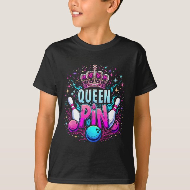 Camiseta Queen Pin Shirt Bowler Bowling League For Bowling  (Anverso)