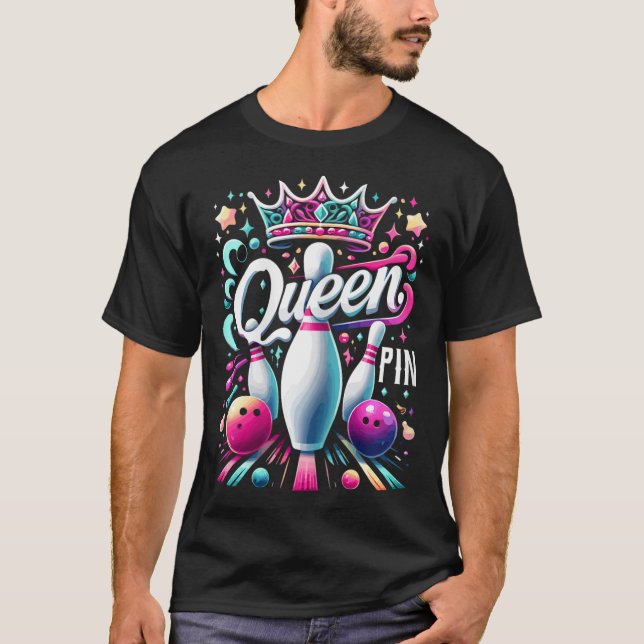 Camiseta Queen Pin Shirt Bowler Bowling League For Bowling  (Anverso)