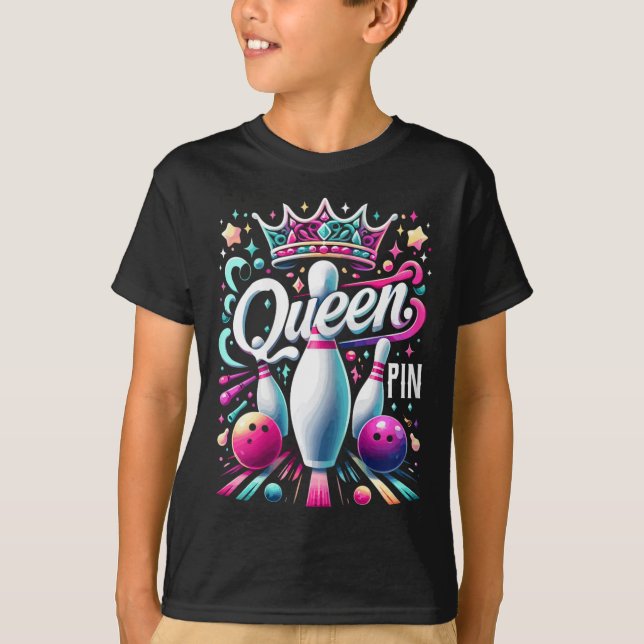 Camiseta Queen Pin Shirt Bowler Bowling League For Bowling  (Anverso)