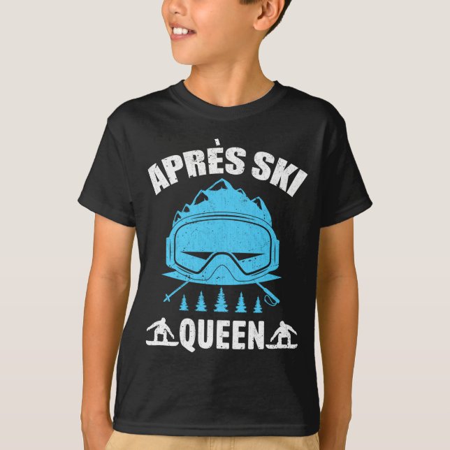 Camiseta Queen Skiing Snowboard Winter Sports Apres Ski (Anverso)