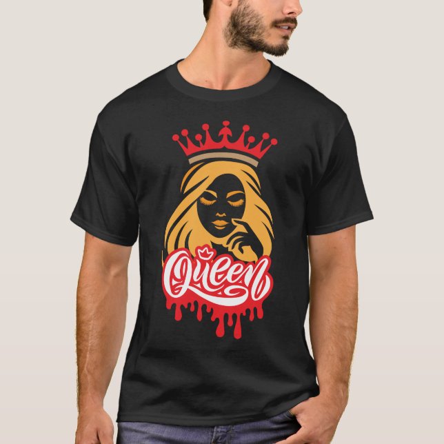 Camiseta Queen Typography – Bold Royal Woman Design (Anverso)