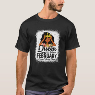 Camiseta Queen Was Born In February Birthday Junenth Bday G
