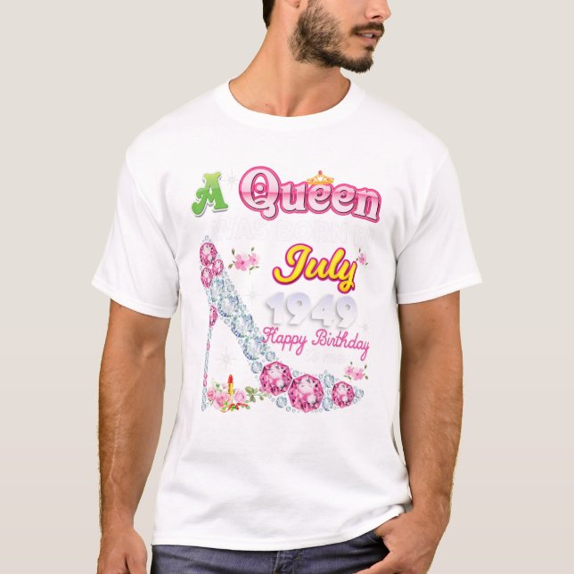 Camiseta Queen Was Born In July 1949 (Anverso)