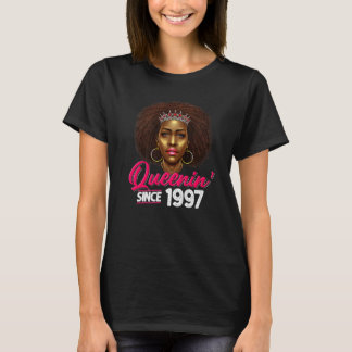 Camiseta Queenin desde 1997 25º cumpleaños afroamericano