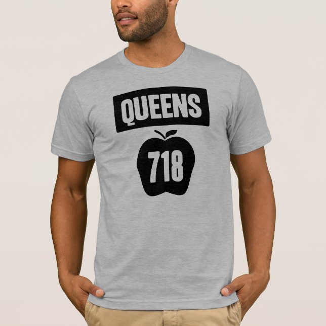 Camiseta Queens 718 cortado de Apple y de la bandera (Anverso)
