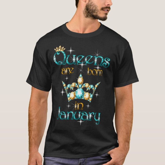 Camiseta Queens Are Born In January (Anverso)