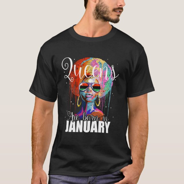 Camiseta Queens Are Born In January (Anverso)