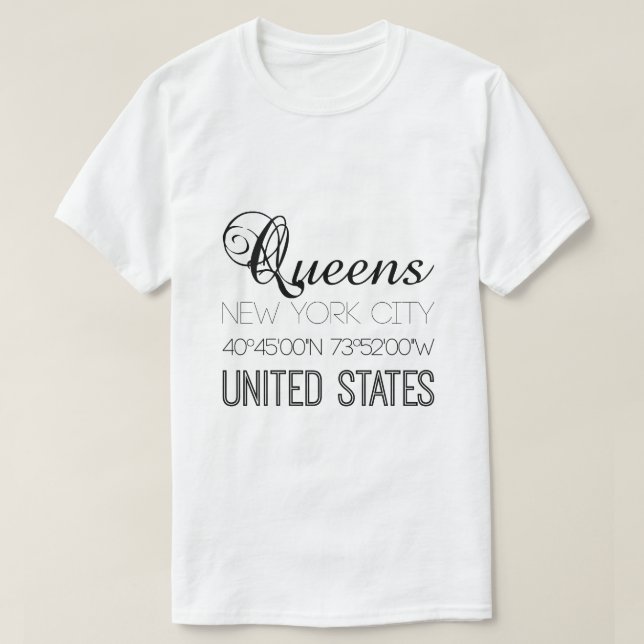 Camiseta Queens, el encanto de Nueva York (Diseño del anverso)