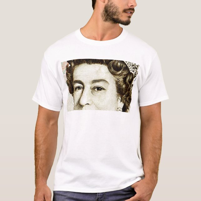 Camiseta Queens Elizabeth II on 50 pound note. (Anverso)