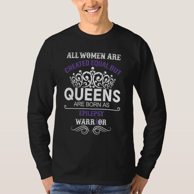Camiseta Queens Epilepsy Awareness Supporter Ribbon (Anverso)