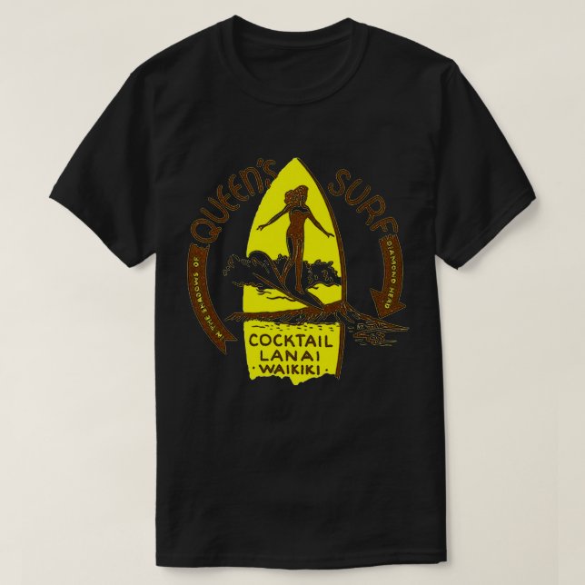 Camiseta Queens Surf Shop y Lanai (Diseño del anverso)