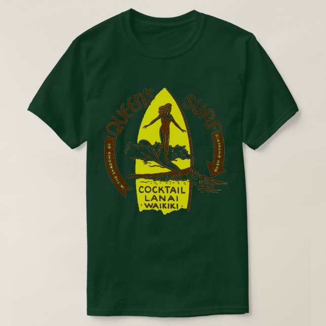 Camiseta Queens Surf Shop y Lanai (Diseño del anverso)