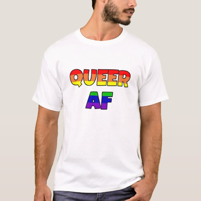 Camiseta Queer AF LGBT (Anverso)