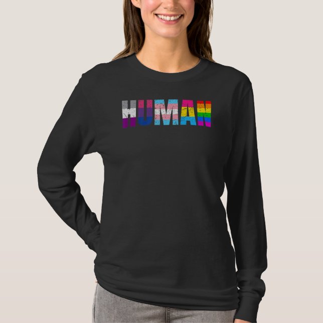 Camiseta Queer gay pansexual humano LGBT+ Love Equa (Anverso)