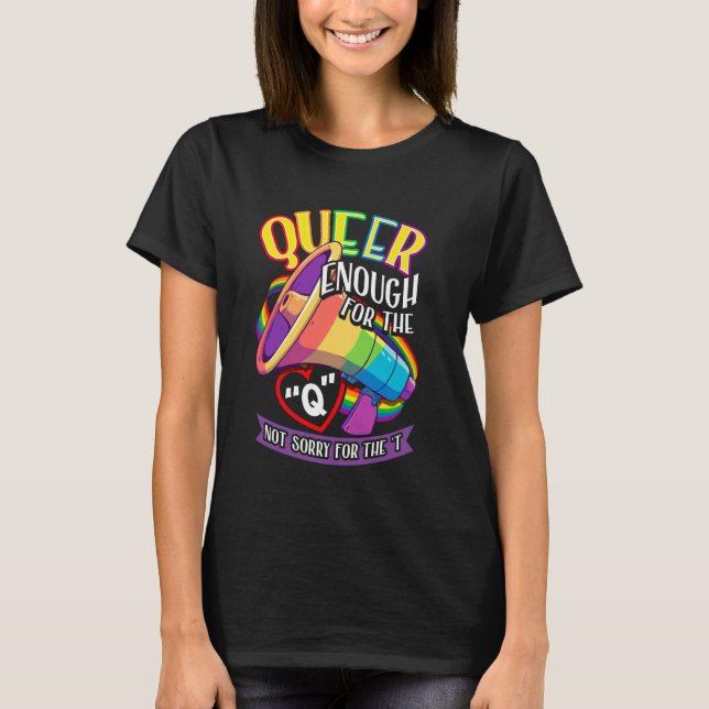 Camiseta Queer & Proud LGBTQ+ Activist Pride (Anverso)