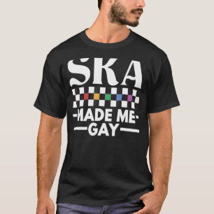 Camiseta Queer Ska Music me hizo gay 2 tonos Checkboard Rai