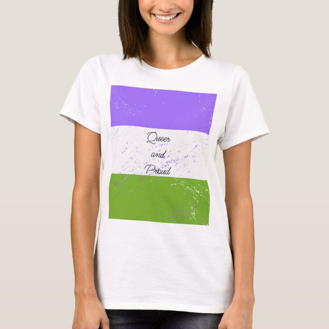 Camiseta Queer y Orgullo (Anverso)