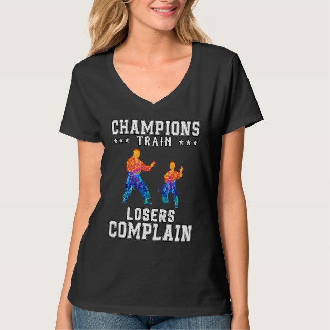 Camiseta Queja de los perdedores de trenes de los campeones (Anverso)