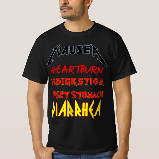 Camiseta quejas gástricas divertidos y perfectos equipos de (Anverso)